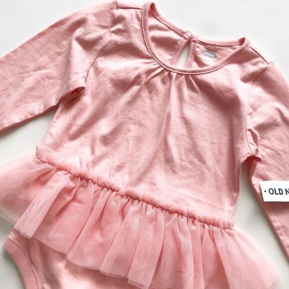 Old Navy NWT LS pink tutu diaper shirt 18-24 month - Picture 2 of 2